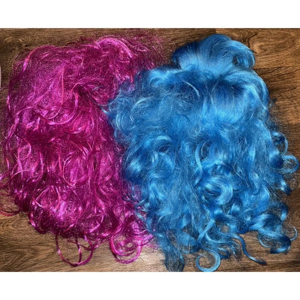 Spirit Of Halloween Wigs Purple & Blue Long Curly Cosplay Costume Festival